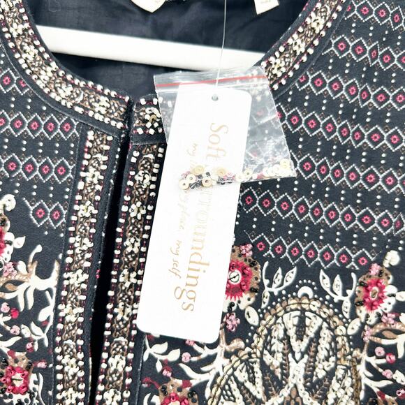 NWT Soft Surroundings Womens Sequin Beaded‎ Mandala Bolero Crop Blazer Jacket 1X - Picture 5 of 10